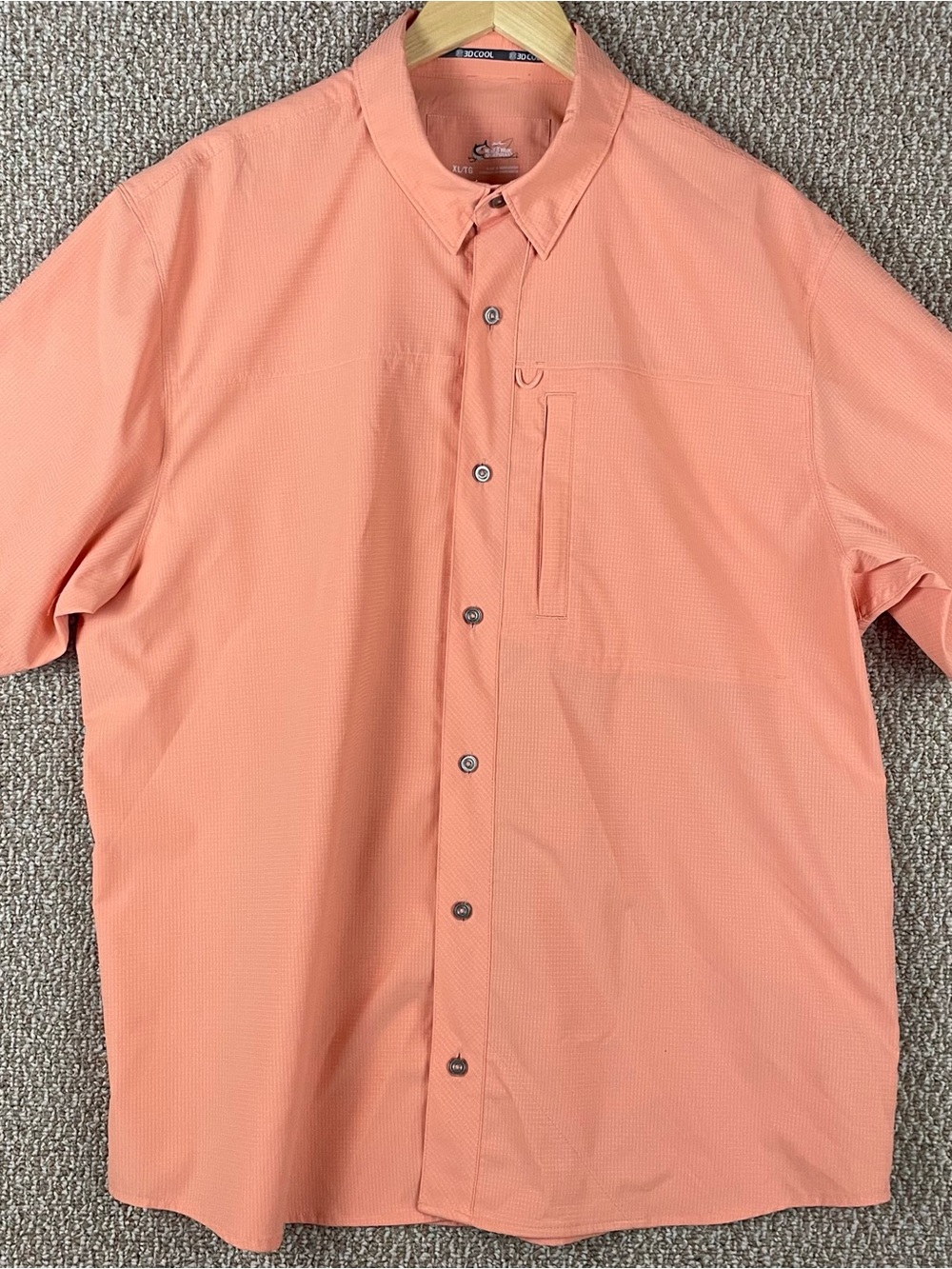 World Wide Sportsman Shirt Men's XL Coral Fishing Button Up 3D Cool  D98